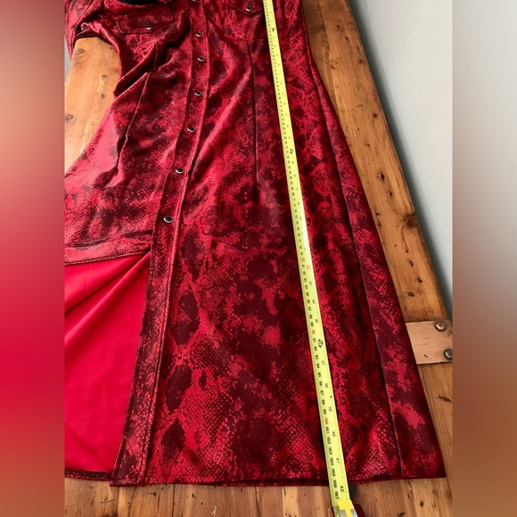 EUC KITTY BOOTS NEW YORK DESIGNER RED/BLACK WESTERN INSPIRED DRESS, S - Picture 11 of 13